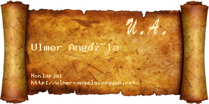 Ulmer Angéla névjegykártya